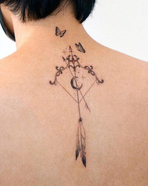 Tattoo Ideas Womens Bow And Arrow Design