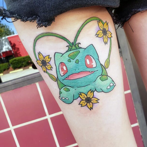 Tattoo Ideas Womens Bulbasaur Design