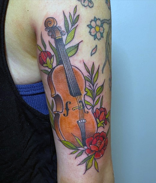 Tattoo Ideas Womens Cello Design