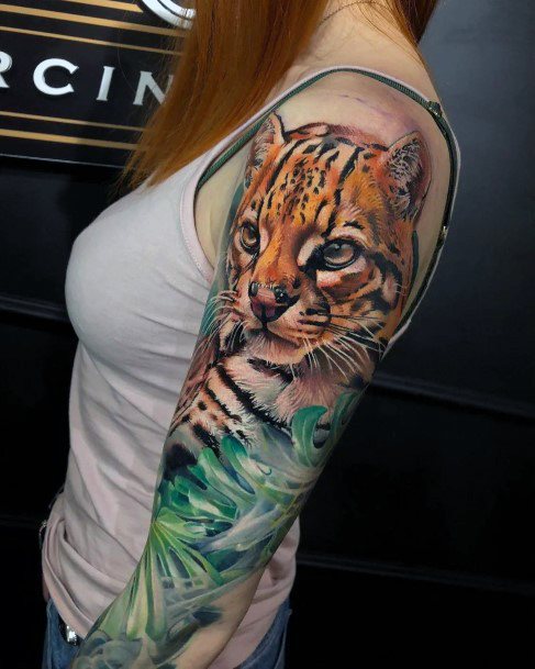 Tattoo Ideas Womens Cheetah Design