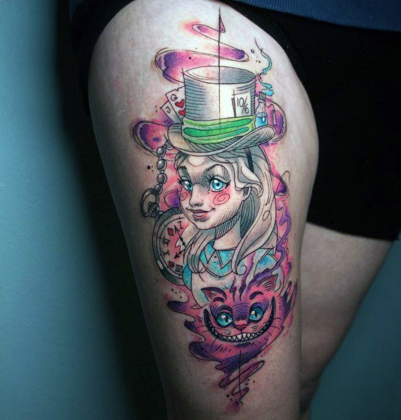 Tattoo Ideas Womens Cheshire Cat Design