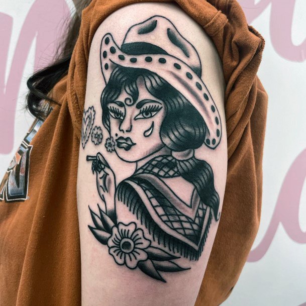 Tattoo Ideas Womens Cowgirl Design