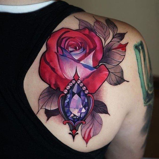 Tattoo Ideas Womens Crystal Design