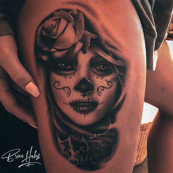 Tattoo Ideas Womens Day Of The Dead Design