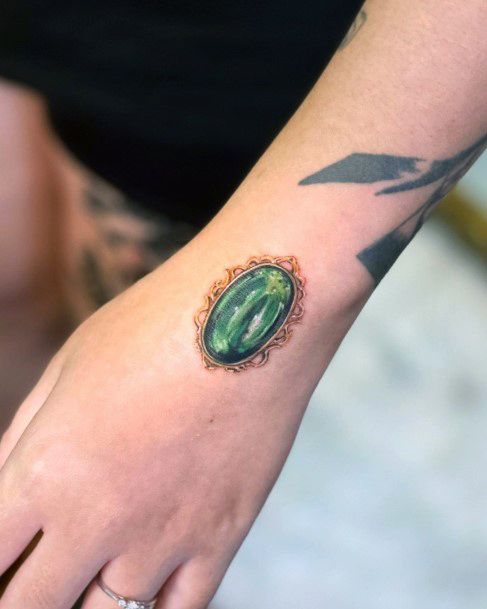 Tattoo Ideas Womens Emerald Design