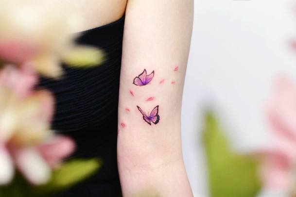 Tattoo Ideas Womens Flower Petal Design