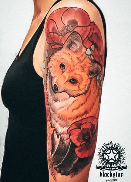 Tattoo Ideas Womens Fox Design