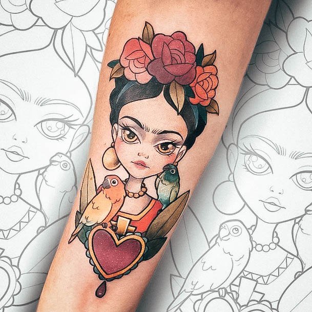 Tattoo Ideas Womens Frida Design