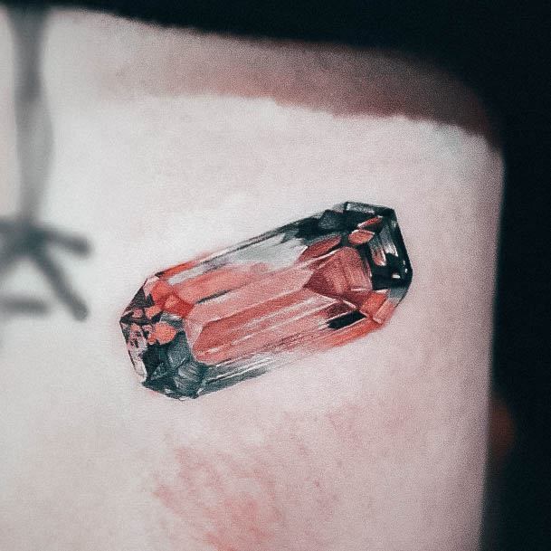 Tattoo Ideas Womens Gem Design Little Red Jewel