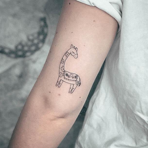 Tattoo Ideas Womens Giraffe Design