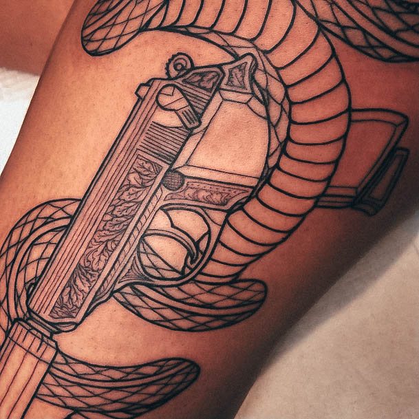 Tattoo Ideas Womens Gun Design