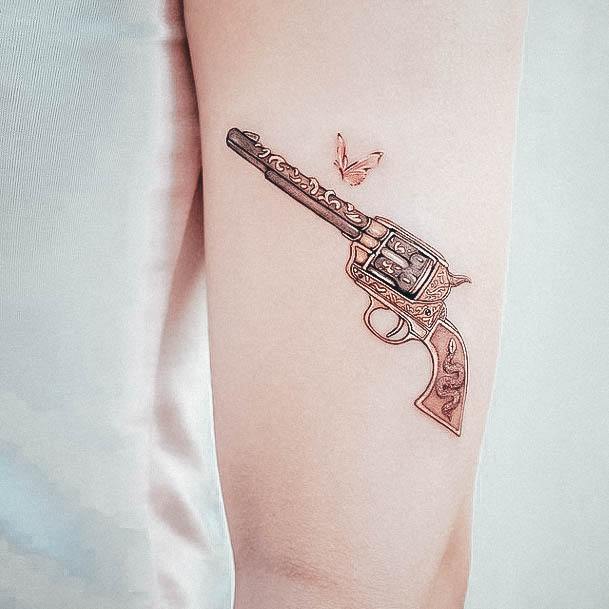 Tattoo Ideas Womens Gun Design