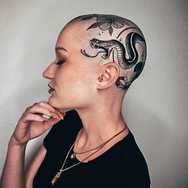 Top 100 Best Head Tattoos For Women Noggin Design Ideas