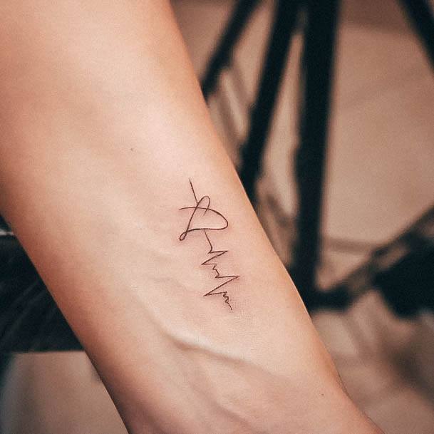 Tattoo Ideas Womens Heartbeat Design