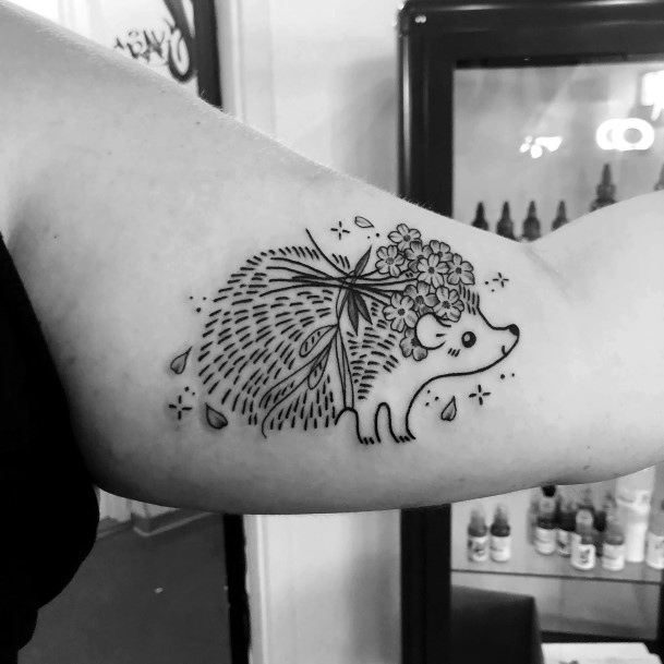 Tattoo Ideas Womens Hedgehog Design