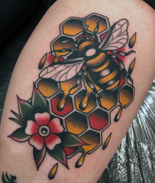 Tattoo Ideas Womens Honeycomb Design