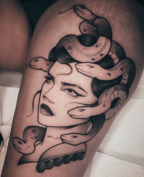 Tattoo Ideas Womens Medusa Design