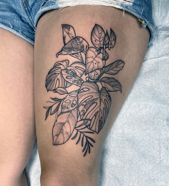 Tattoo Ideas Womens Monstera Design