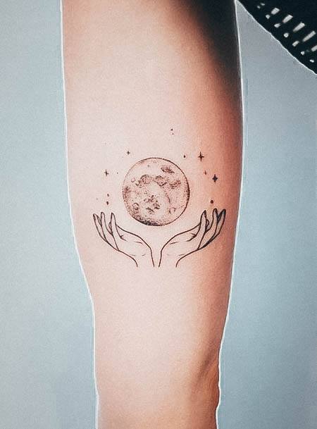 Tattoo Ideas Womens Moon Design