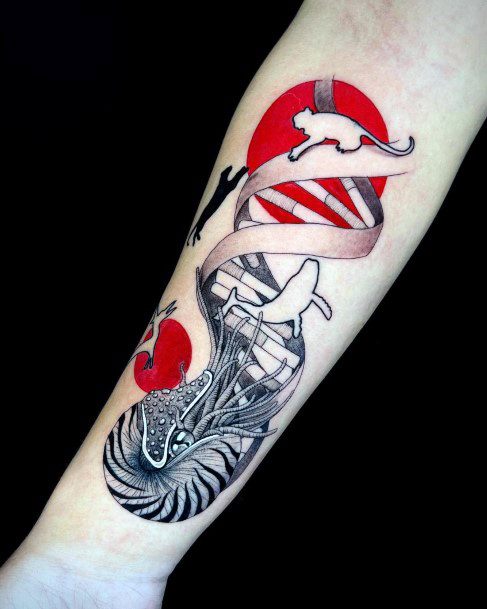 Tattoo Ideas Womens Nautilus Design