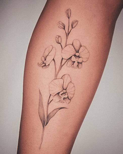 Tattoo Ideas Womens Orchid Design