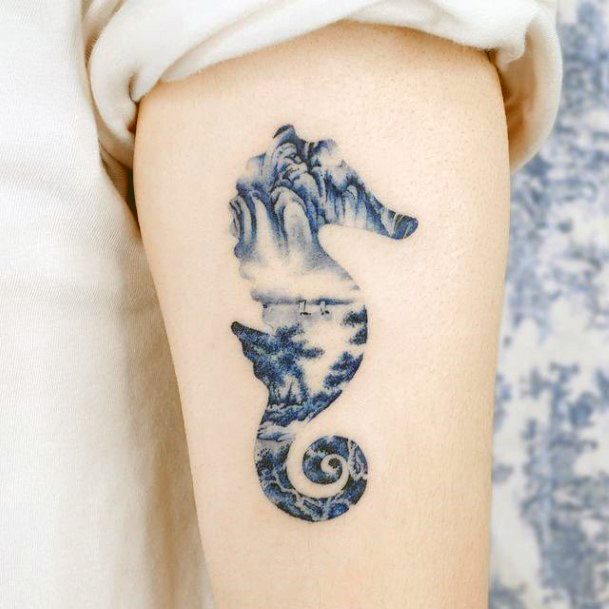 Tattoo Ideas Womens Oriental Plate Porcelain Design