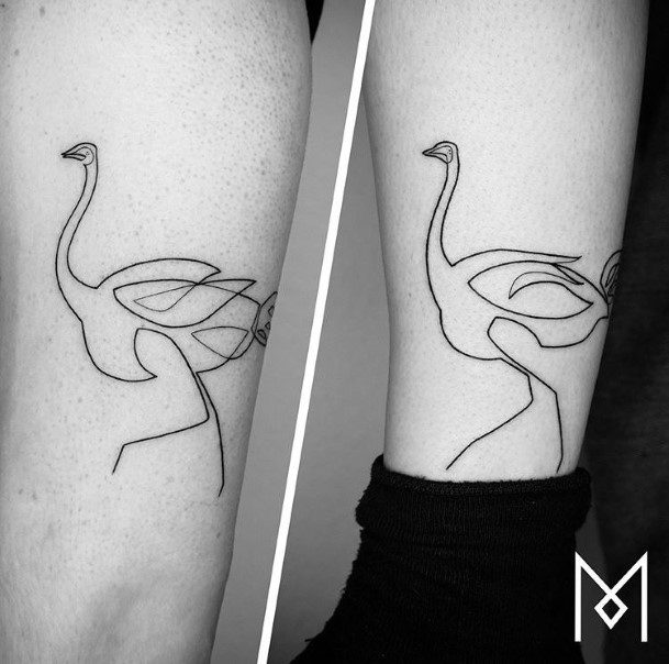 Tattoo Ideas Womens Ostrich Design