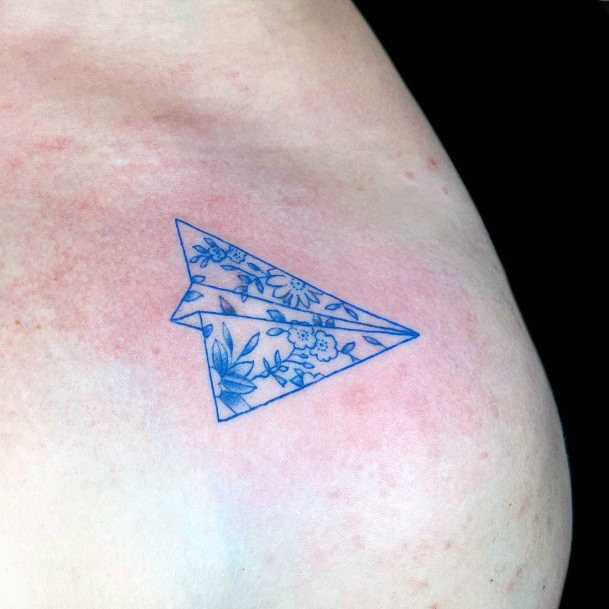 Tattoo Ideas Womens Paper Airplane Design