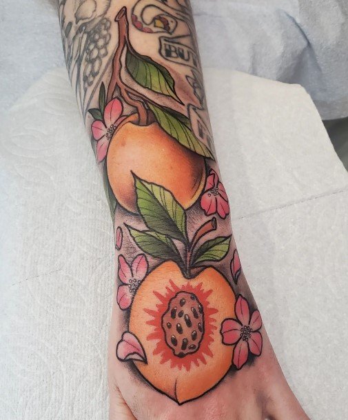 Tattoo Ideas Womens Peach Design