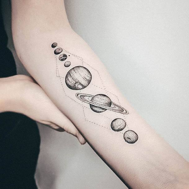 Tattoo Ideas Womens Planet Design