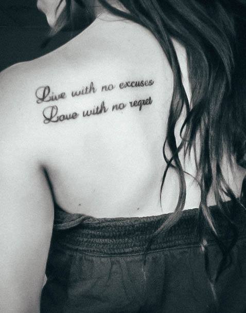 Tattoo Ideas Womens Quote Design