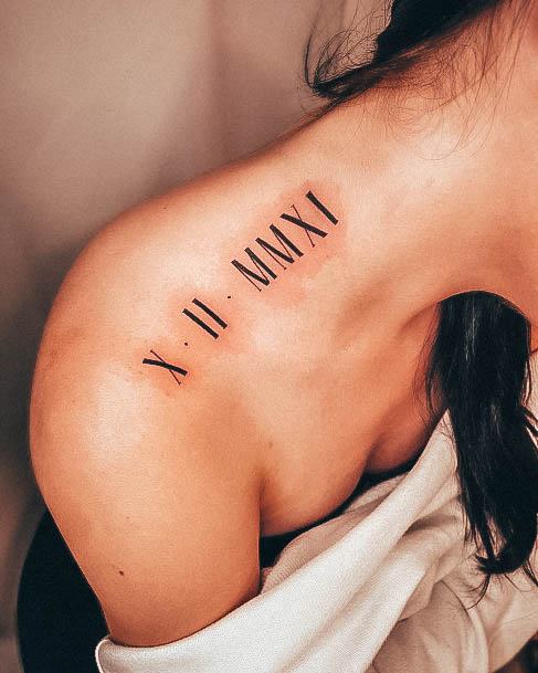 Tattoo Ideas Womens Roman Numeral Design