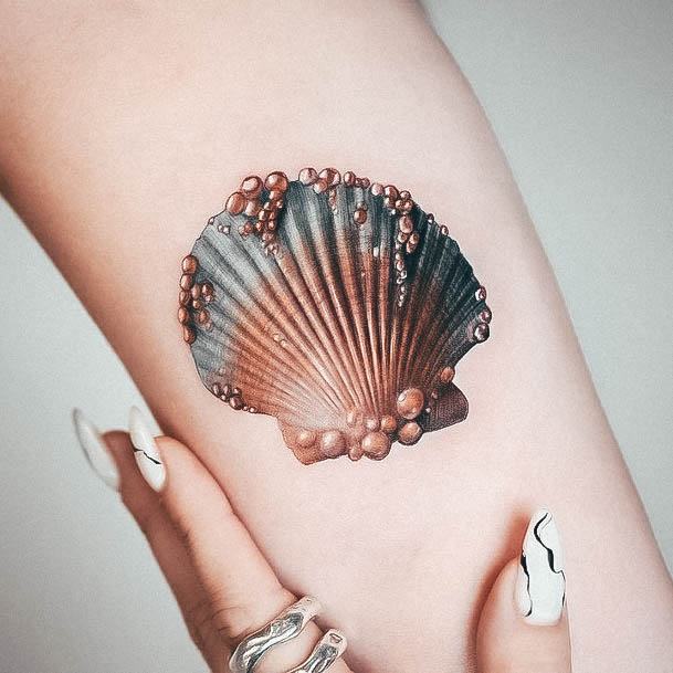 Tattoo Ideas Womens Seashell Design