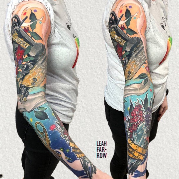 Tattoo Ideas Womens Sewing Design