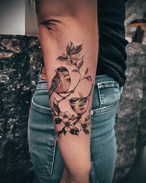 Tattoo Ideas Womens Small Sparrow Design