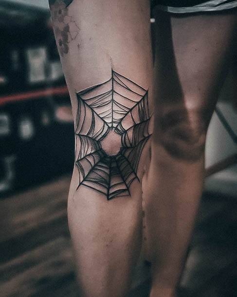 Tattoo Ideas Womens Small Spider Web Design