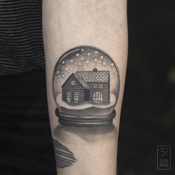 Tattoo Ideas Womens Snowglobe Design