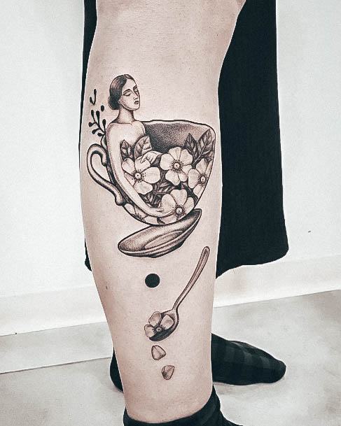 Tattoo Ideas Womens Tea Design