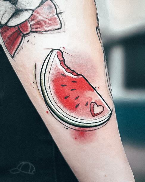 Tattoo Ideas Womens Watermelon Design