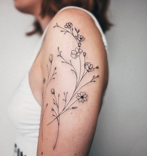 Tattoo Ideas Womens Wildflower Design