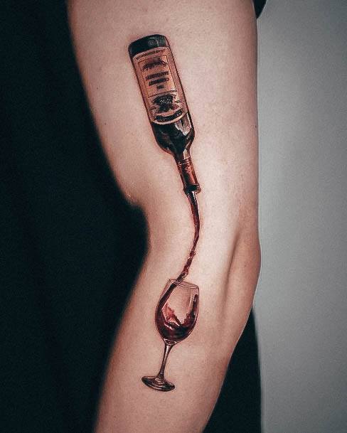 Tattoo Ideas Womens Wine Design