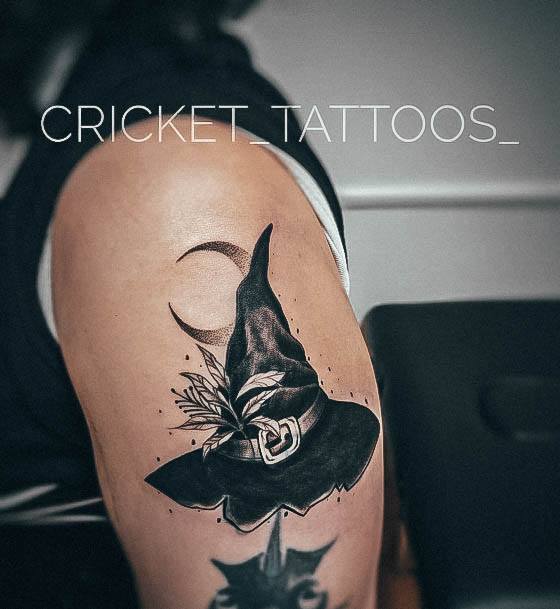 Tattoo Ideas Womens Witch Hat Design