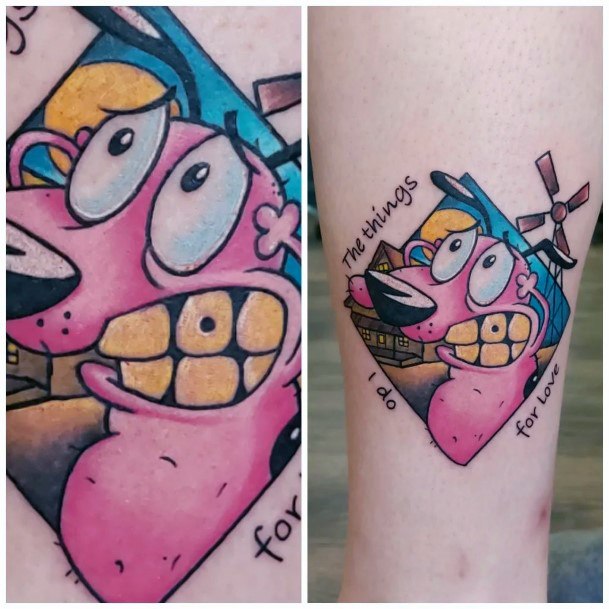 Tattoos Courage The Cowardly Dog Tattoo Designs For Women
