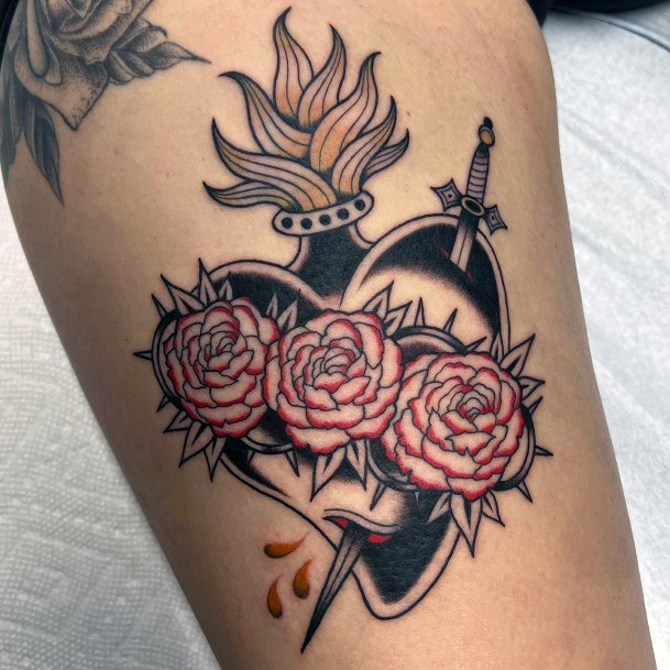 Tattoos Flaming Heart Tattoo Designs For Women