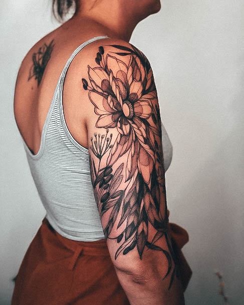 Top 100 Best Flower Sleeve Tattoos For Women - Blossoming Design Ideas