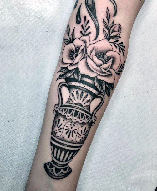 Tattoos Flower Vase Tattoo Designs For Women