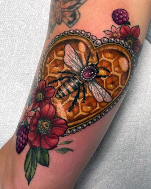 Tattoos Honeycomb Tattoo Designs For Women