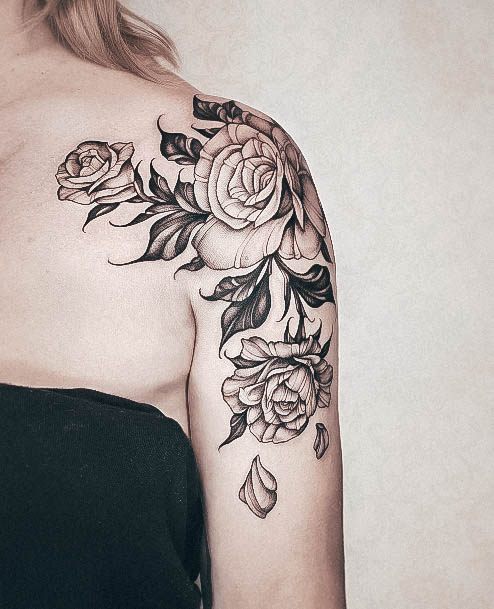 Tattoos Rose Shoulder Tattoo Designs For Women