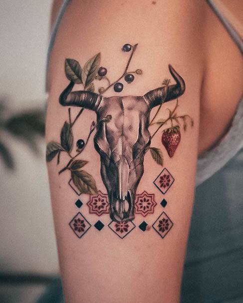 Taurus Woman Tattoo Art