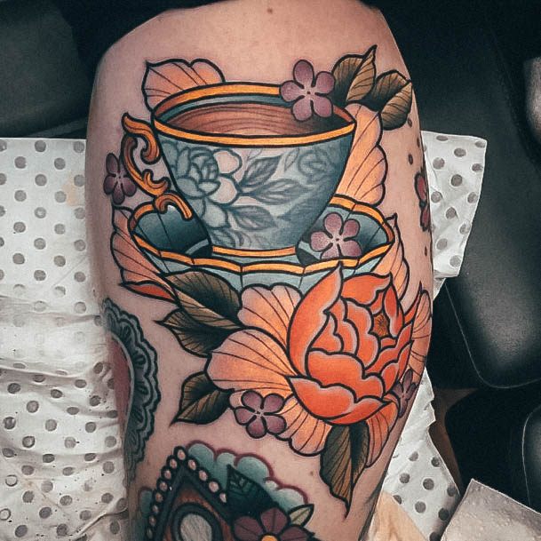 Tea Cup Girls Tattoo Ideas